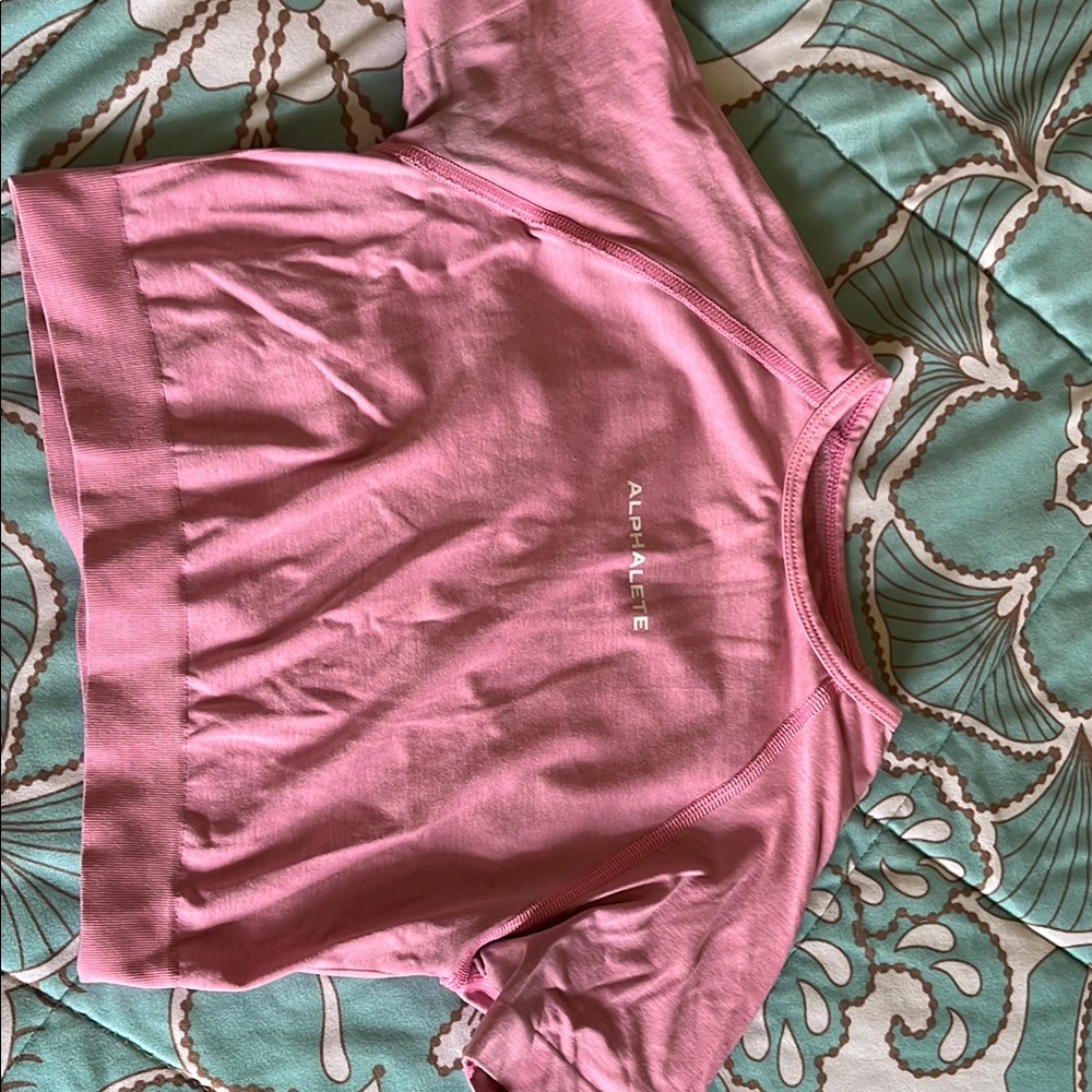 Alphalete Pink Crop Top